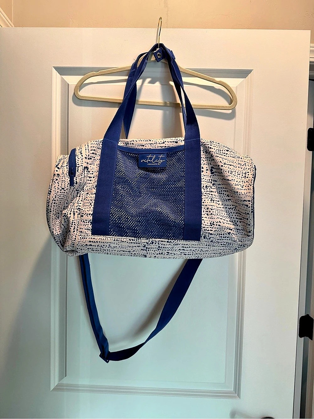 Balance Athletica Blue & White Travel Duffel Bag